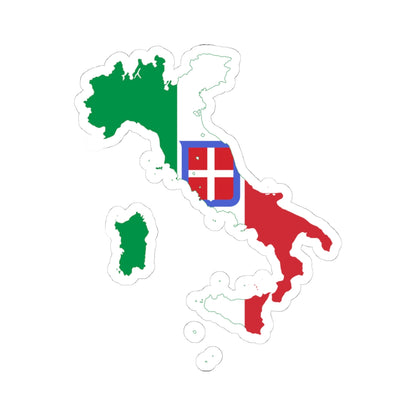 Flag-map of Italy 1870-1919 (Italy) STICKER Vinyl Kiss-Cut Decal