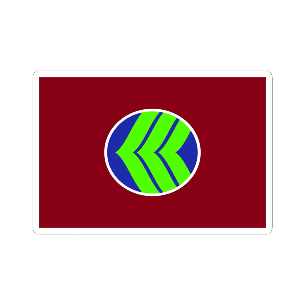 Flag of Kumejima Okinawa (Japan) STICKER Vinyl Kiss-Cut Decal