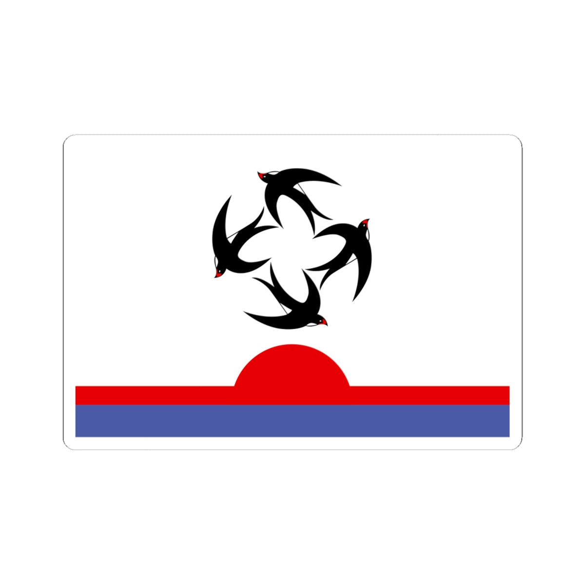 Flag of Kilmezsky rayon Kirov oblast (Russia) STICKER Vinyl Kiss-Cut Decal