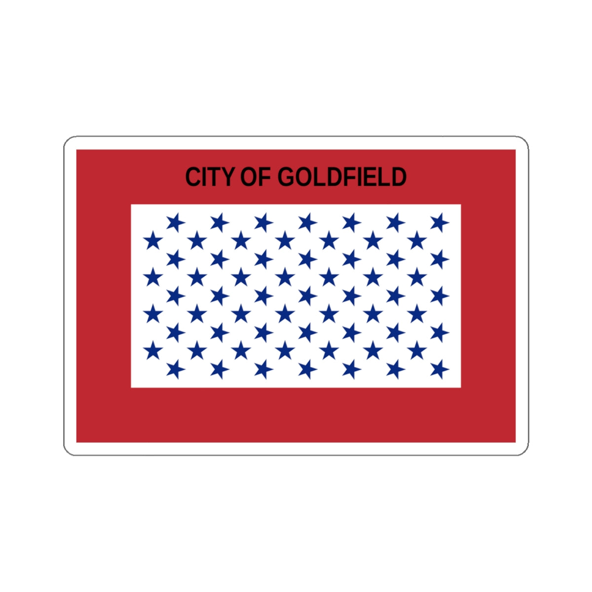 Flag of Goldfield, Colorado - STICKER Vinyl Kiss-Cut Decal