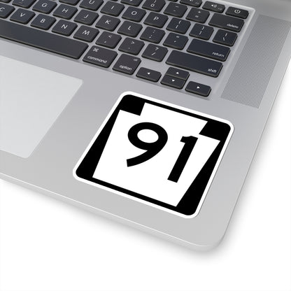 PA-91 (Pennsylvania) (Road Sign) STICKER Vinyl Kiss-Cut Decal