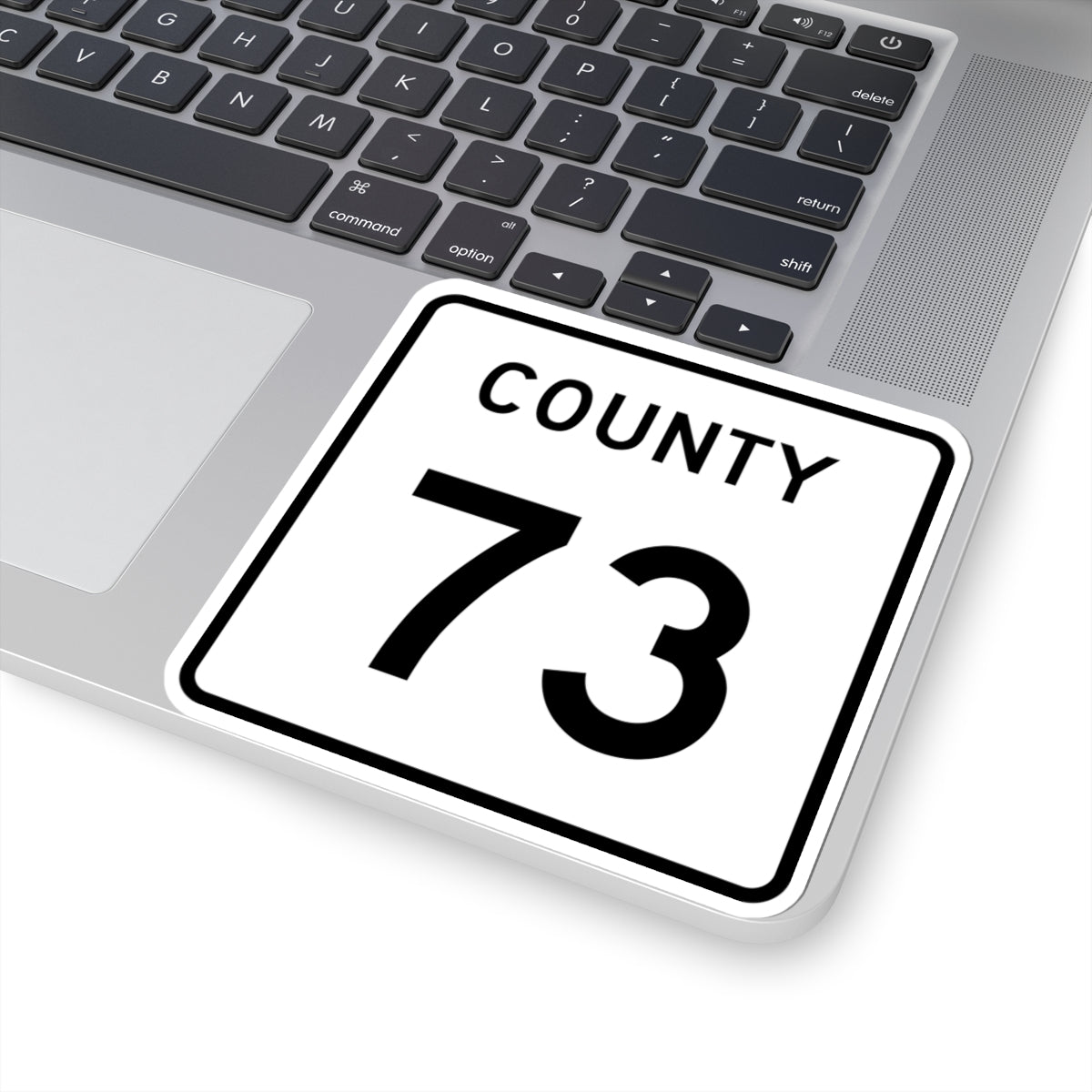 County 73 square (Minnesota) (Road Sign) STICKER Vinyl Kiss-Cut Decal