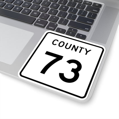 County 73 square (Minnesota) (Road Sign) STICKER Vinyl Kiss-Cut Decal