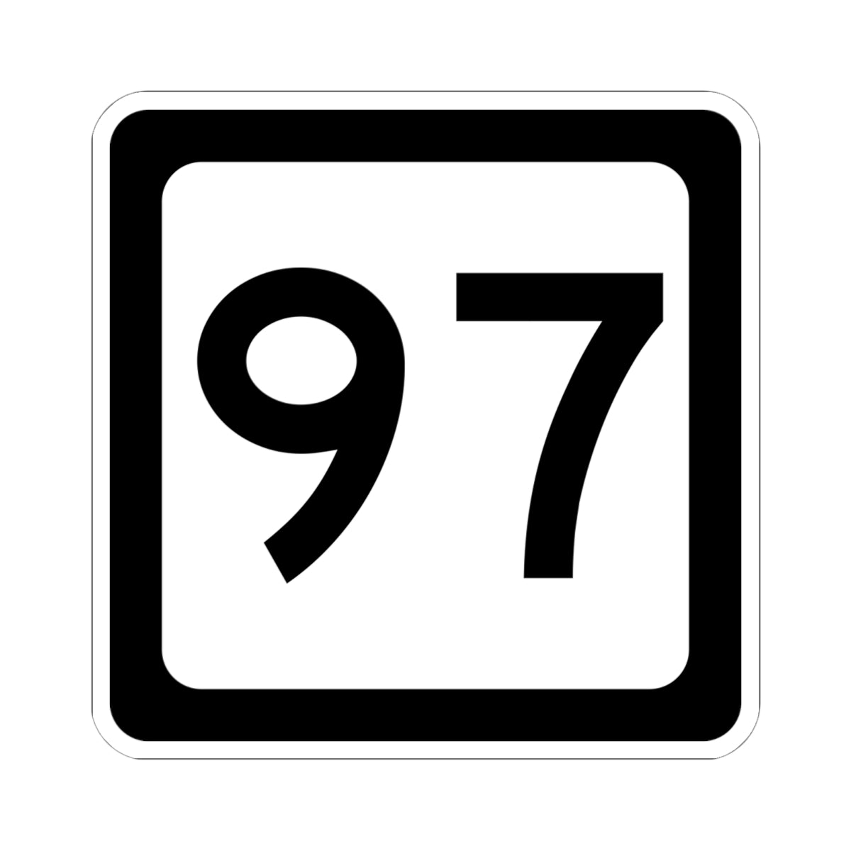 WV-97 (Virginia) (Road Sign) STICKER Vinyl Kiss-Cut Decal