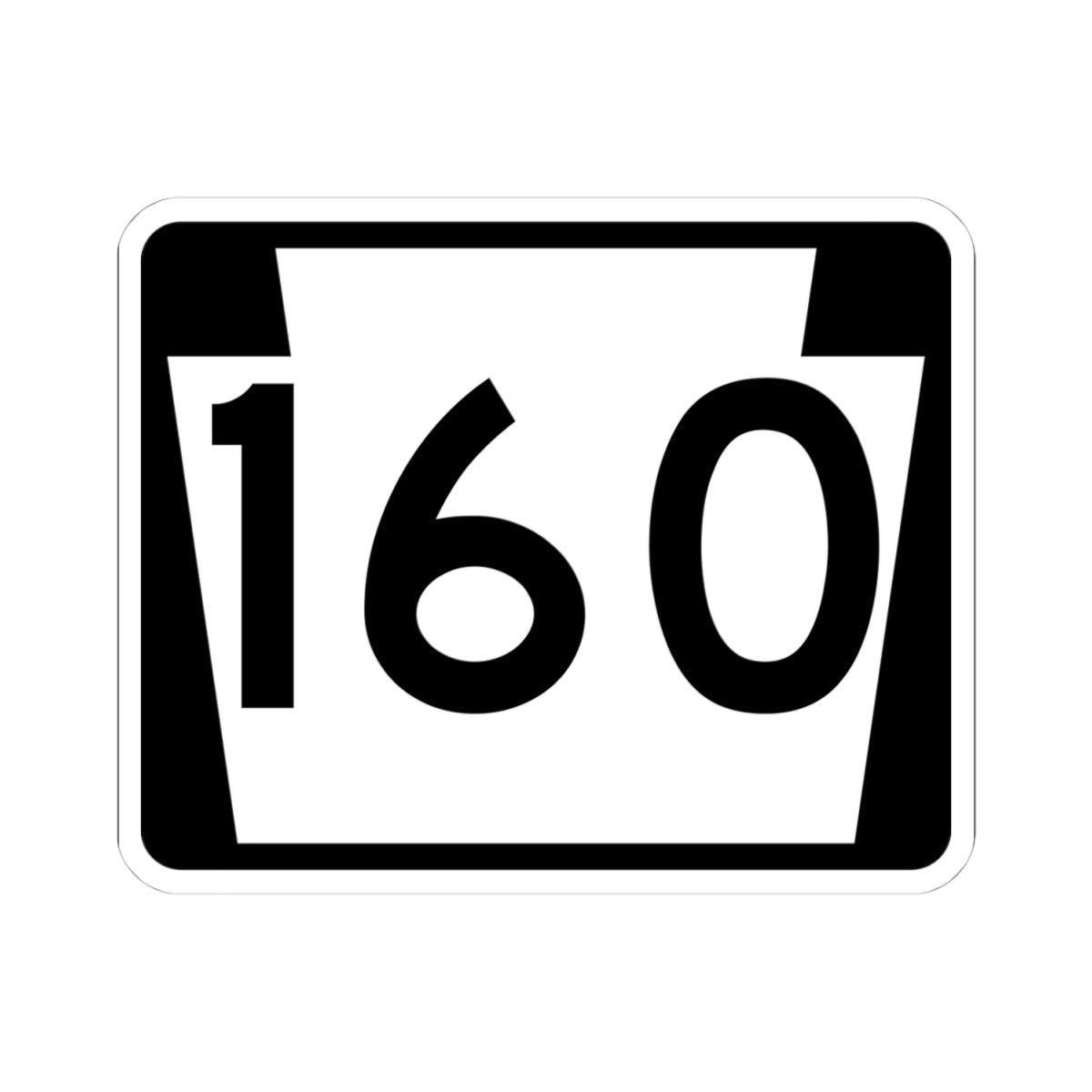 PA-160 (Pennsylvania) (Road Sign) STICKER Vinyl Kiss-Cut Decal