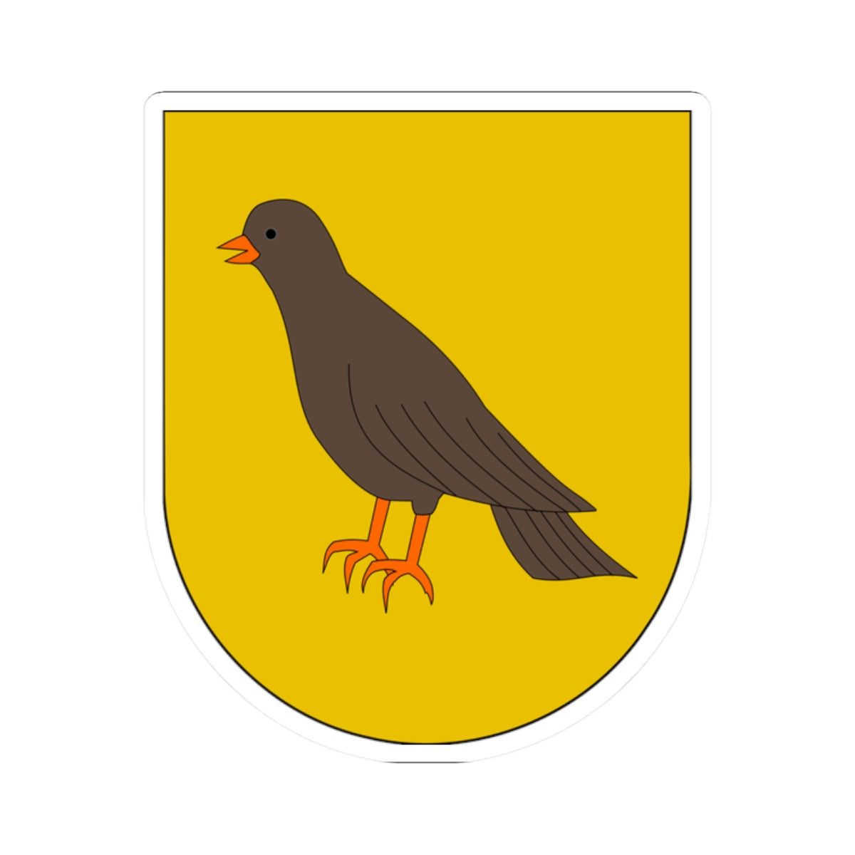 Antic escut municipal de Llesp (Spain) (Coat of Arms) STICKER Vinyl Kiss-Cut Decal