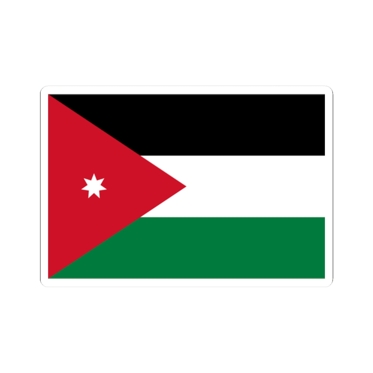 Flag of Jordan 3-2 (Jordan) STICKER Vinyl Kiss-Cut Decal