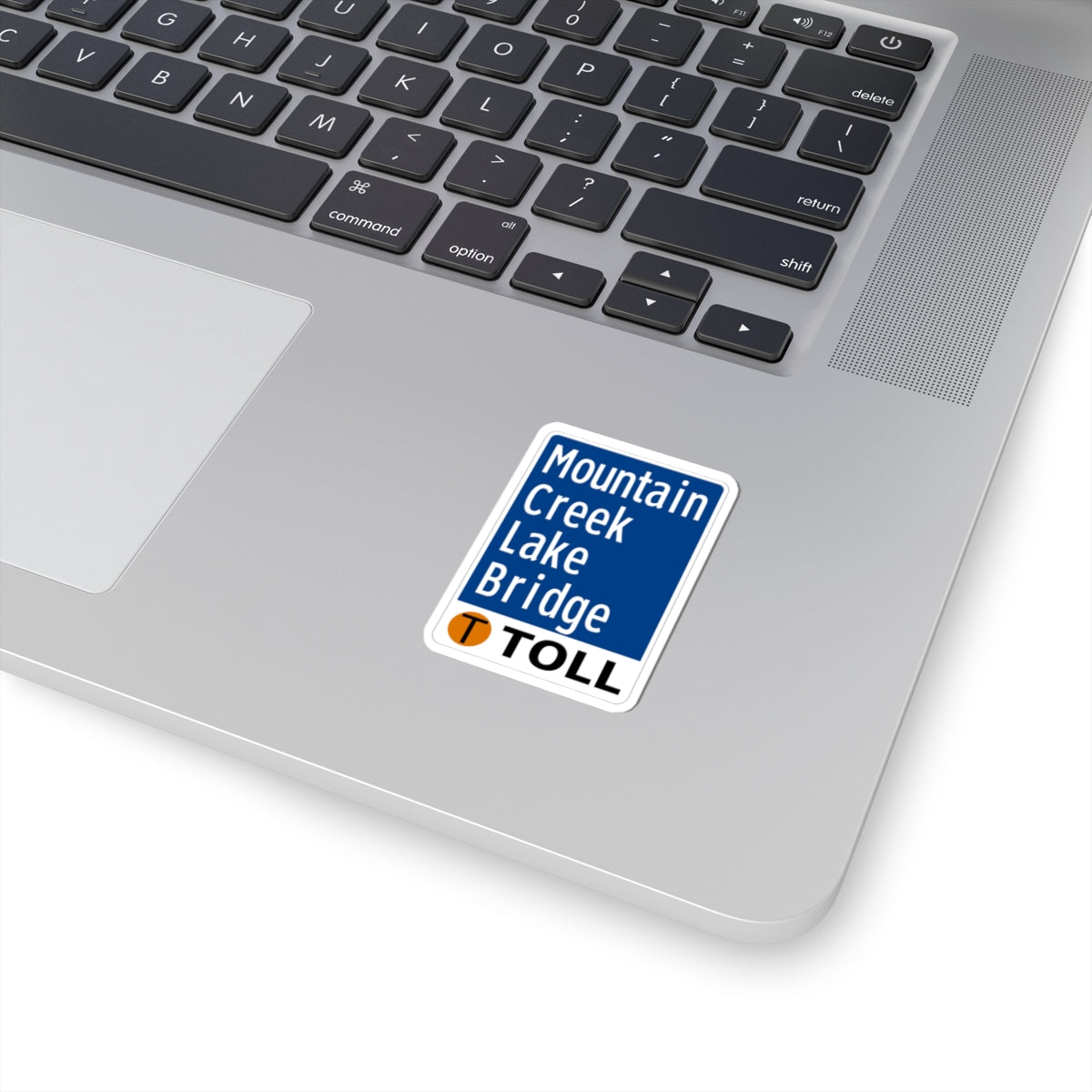 Toll Texas Mountain Creek Lake Bridge (Texas) (Road Sign) STICKER Vinyl Kiss-Cut Decal