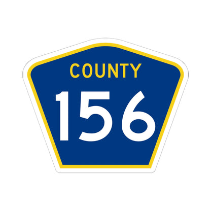 County 156 MN (Minnesota) (Road Sign) STICKER Vinyl Kiss-Cut Decal