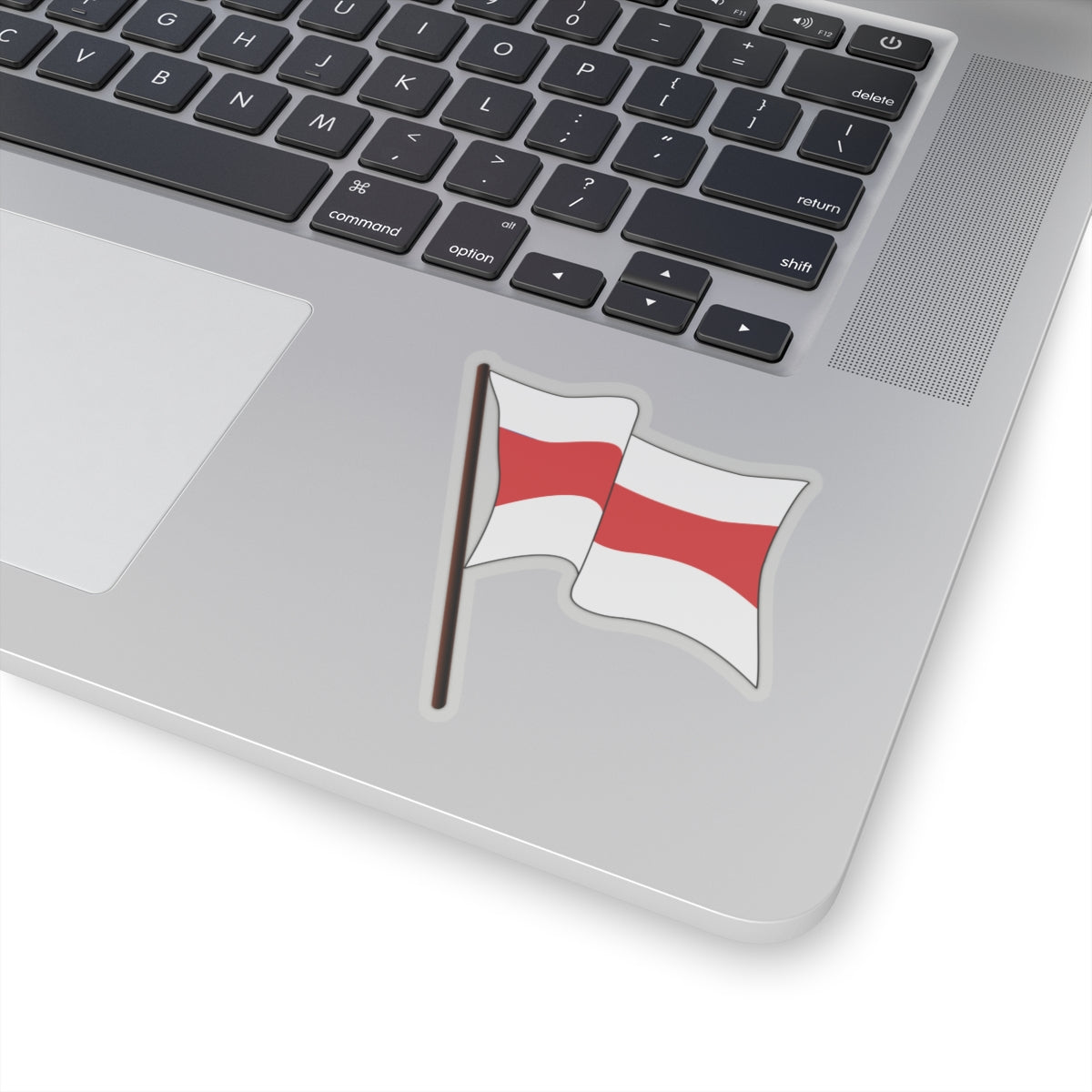 Belarus White Red White Waving Flag Icon (Belarus) STICKER Vinyl Kiss-Cut Decal