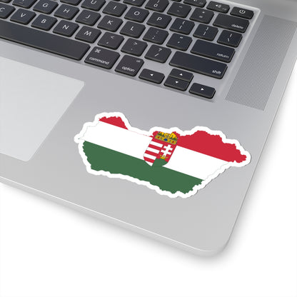Flag-map of Hungary 1920-1921 (Hungary) STICKER Vinyl Kiss-Cut Decal