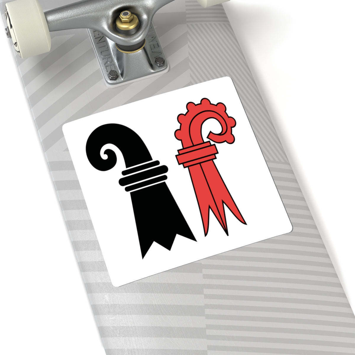 Flag of Beider Basel (Switzerland) STICKER Vinyl Kiss-Cut Decal