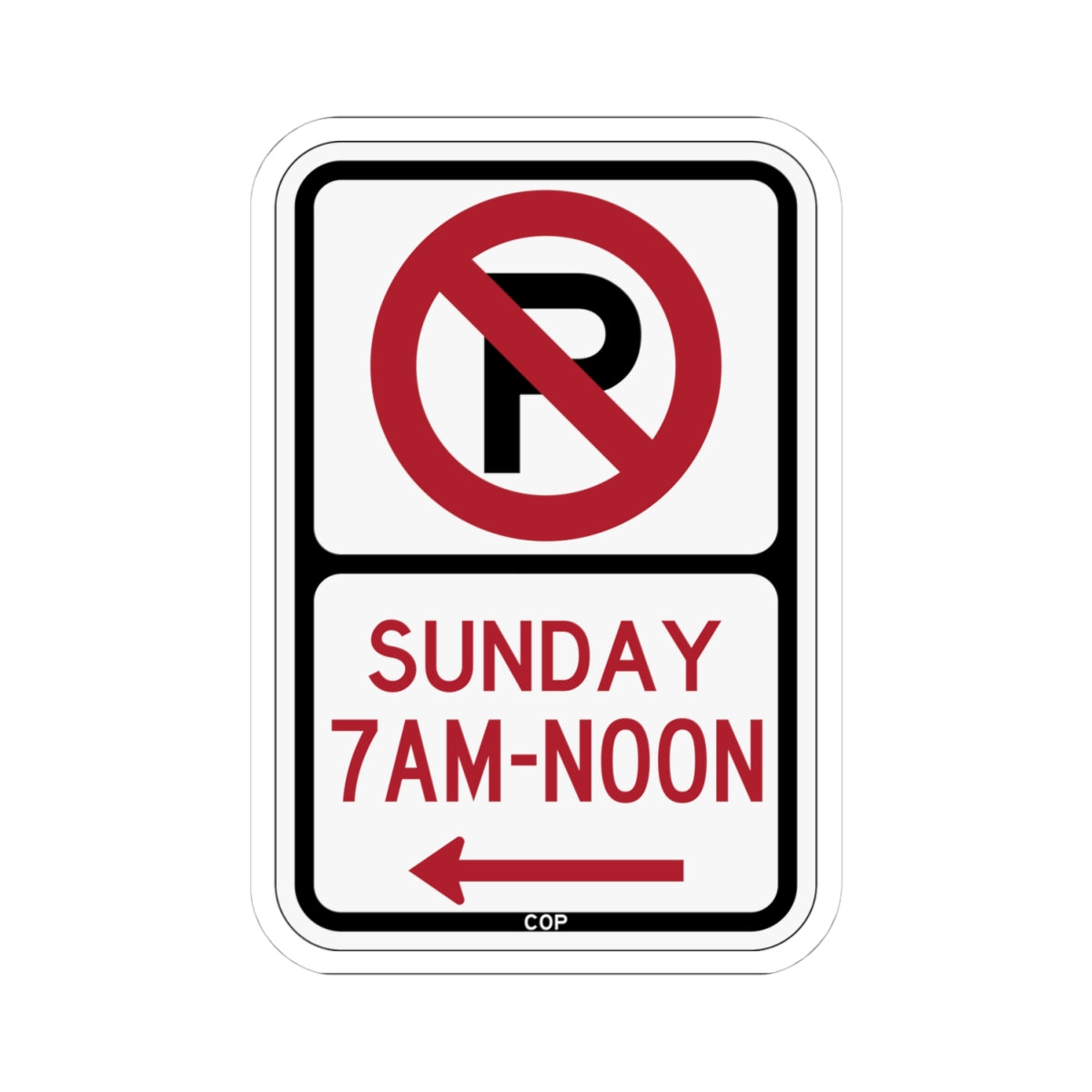 PBOT Road sign P1265L (Oregon) (Road Sign) STICKER Vinyl Kiss-Cut Decal