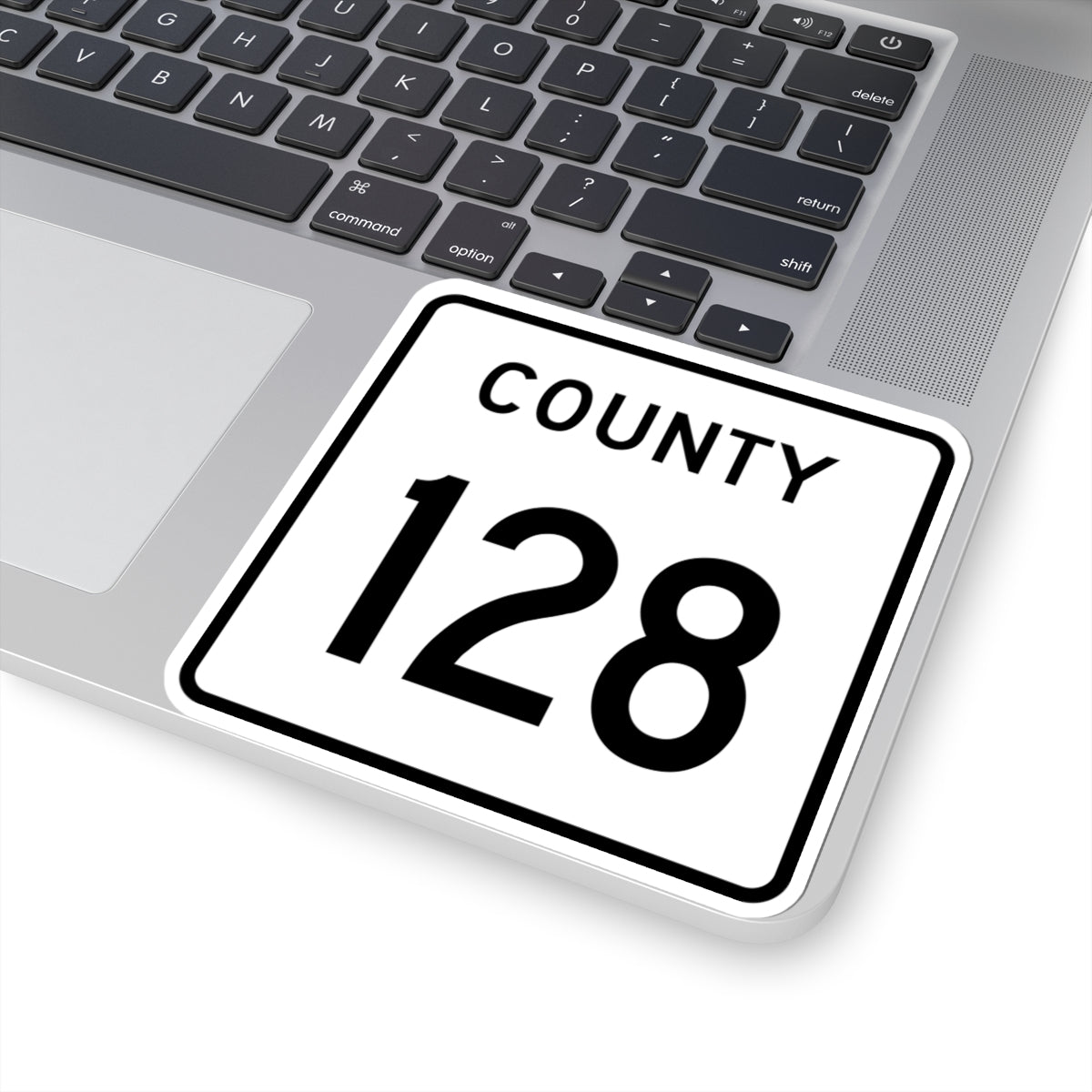 County 128 square (Minnesota) (Road Sign) STICKER Vinyl Kiss-Cut Decal
