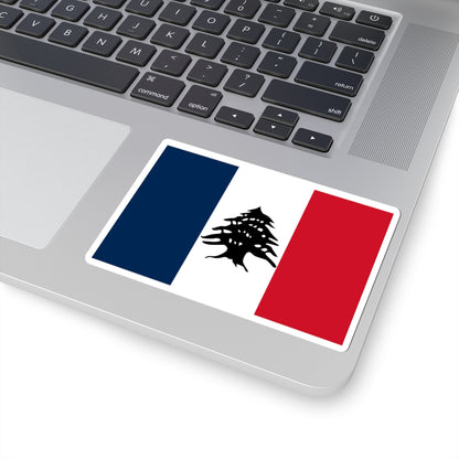Flag of Lebanon during French Mandate 1920-1943 2 (Lebanon) STICKER Vinyl Kiss-Cut Decal