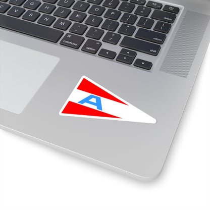 Burgee of Asker Seilforening (Norway) STICKER Vinyl Kiss-Cut Decal