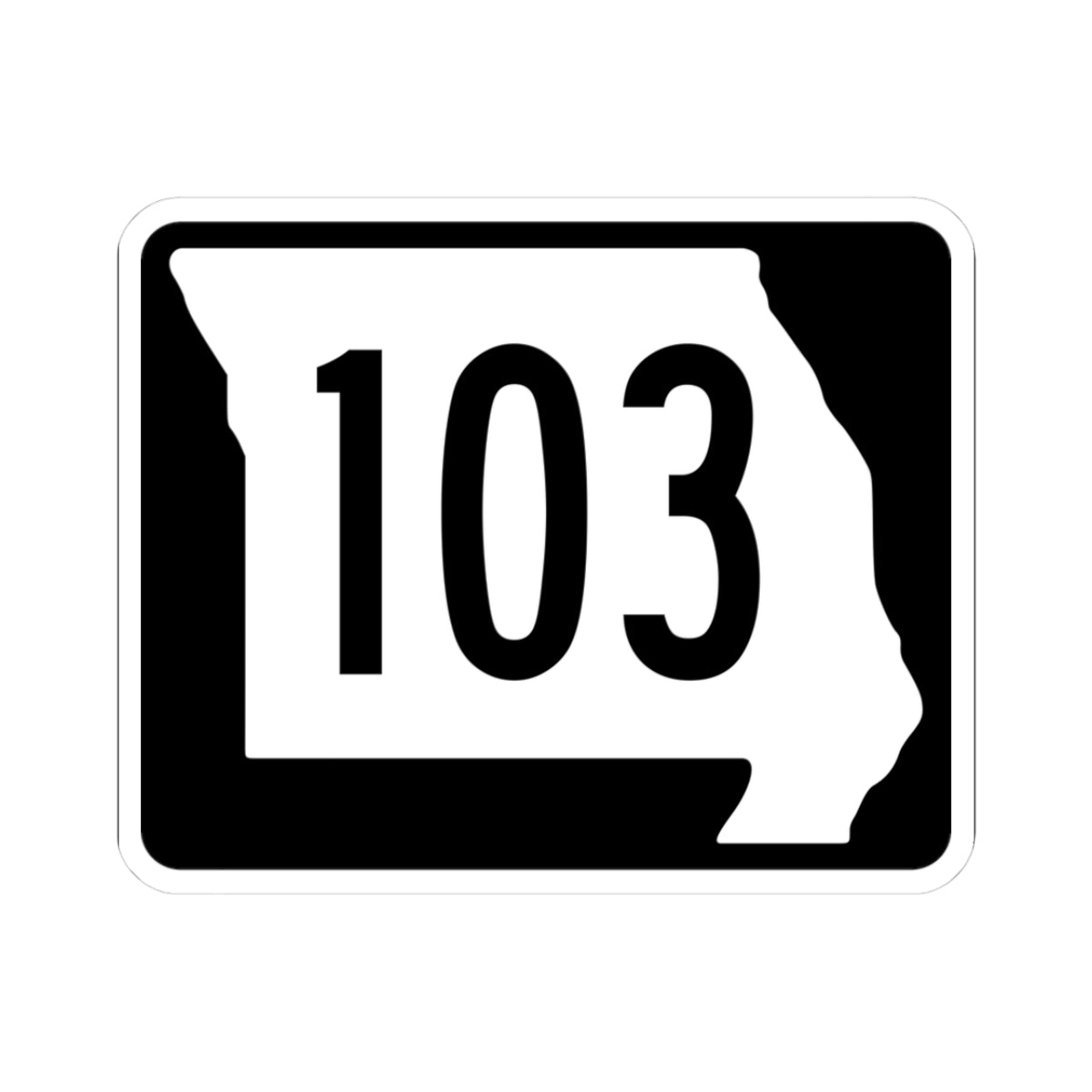 MO-103 (Missouri) (Road Sign) STICKER Vinyl Kiss-Cut Decal