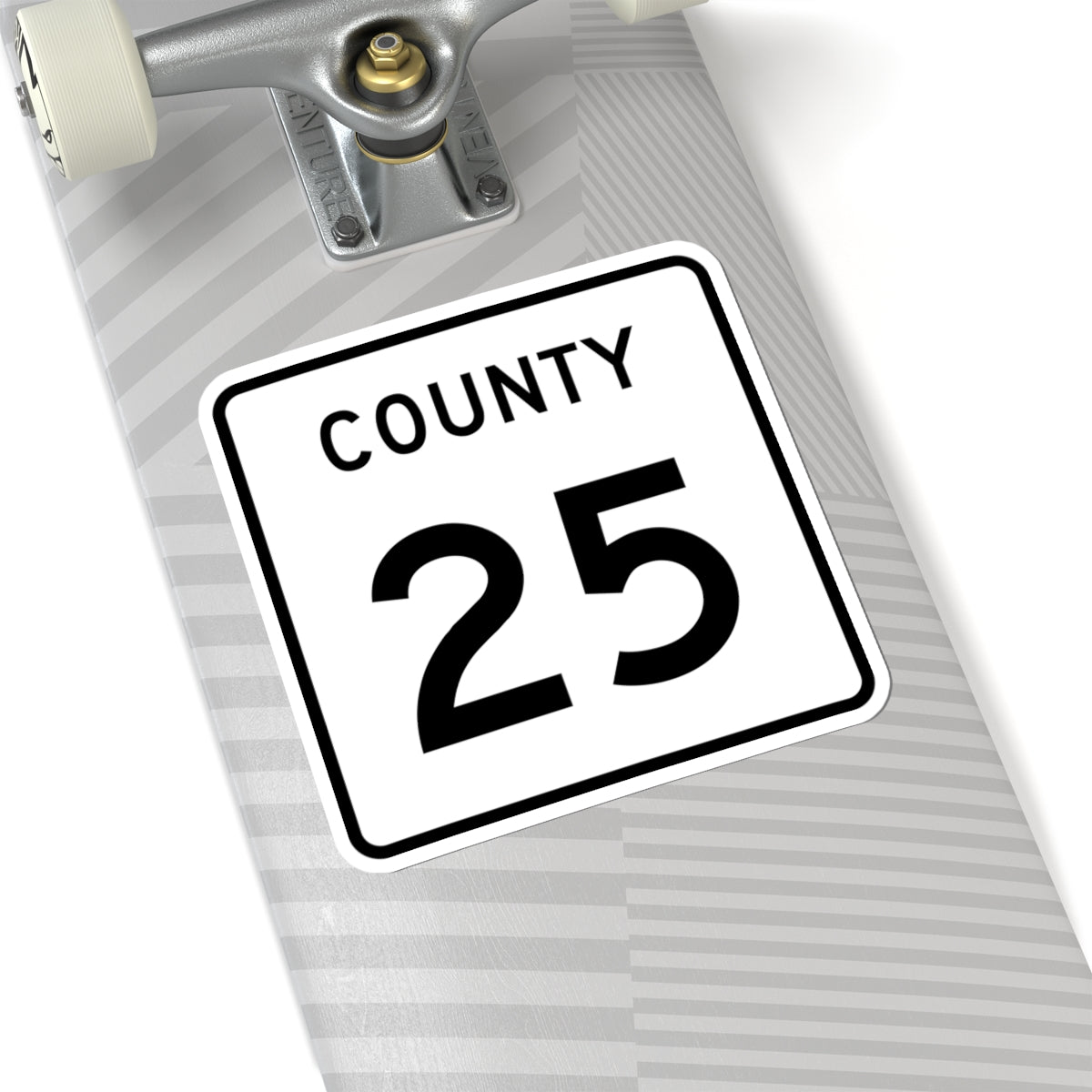 County 25 square (Minnesota) (Road Sign) STICKER Vinyl Kiss-Cut Decal
