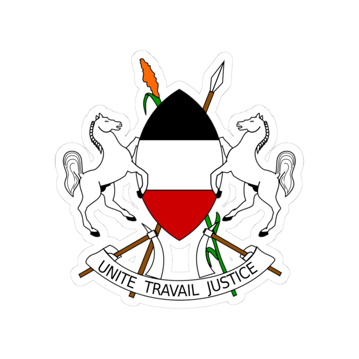 Coat of arms of Upper Volta (1967-1984) - STICKER Vinyl Kiss-Cut Decal