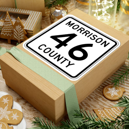 Morrison County Route 46 (Minnesota) (Road Sign) STICKER Vinyl Kiss-Cut Decal