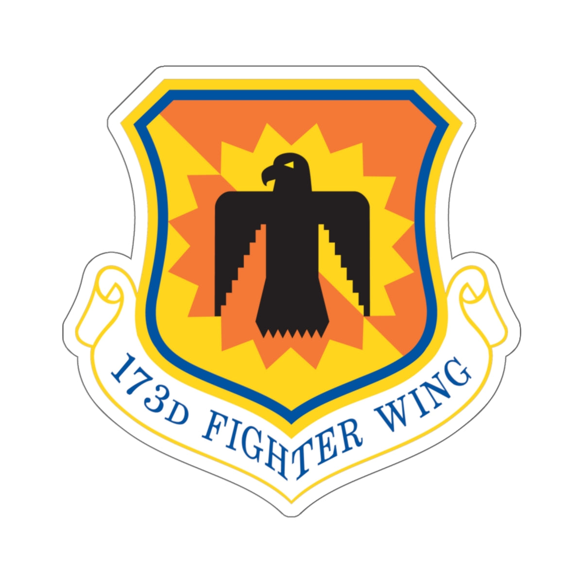 173rd Fighter Wing (U.S. Air Force) STICKER Vinyl Kiss-Cut Decal-6 Inch-White-The Sticker Space