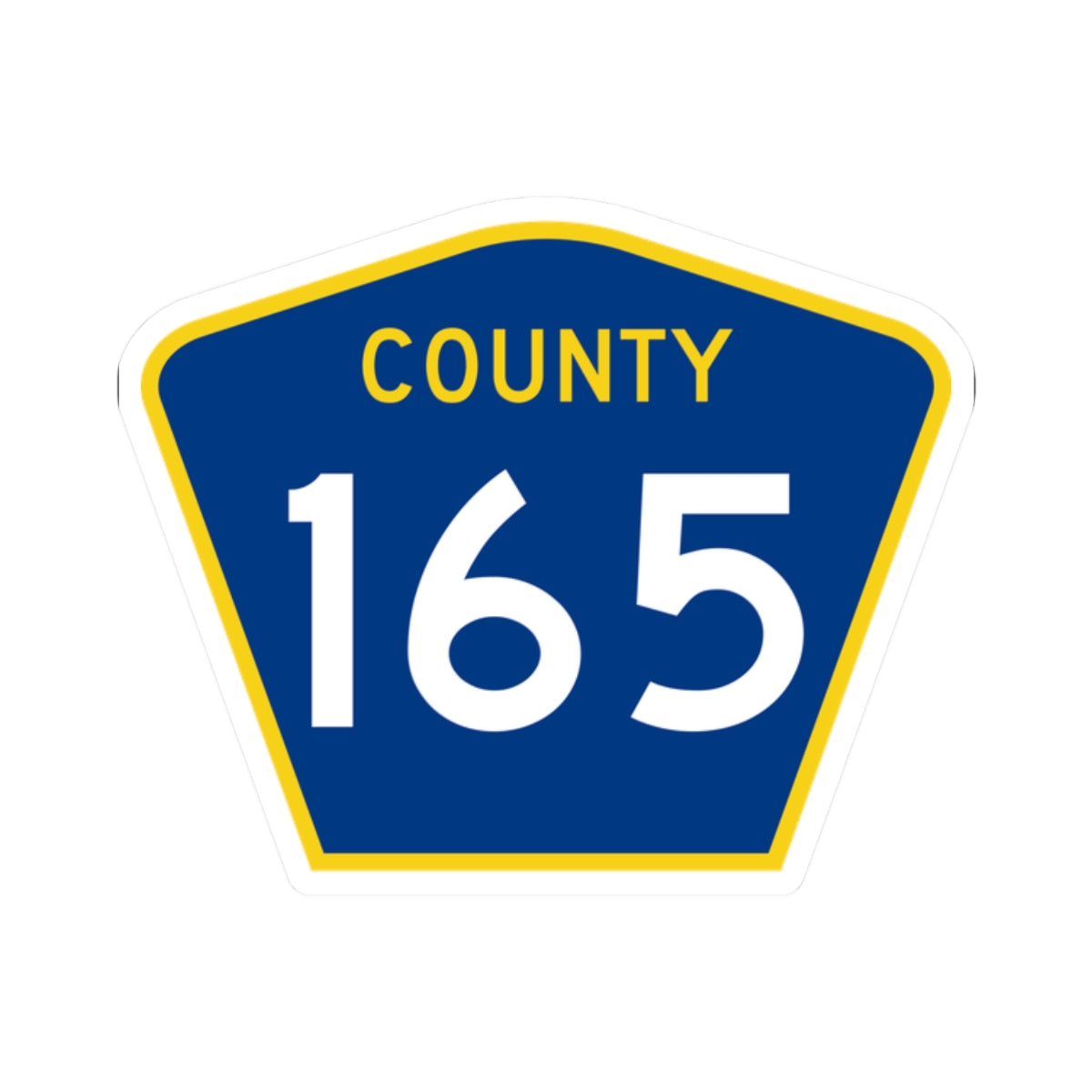 County 165 MN (Minnesota) (Road Sign) STICKER Vinyl Kiss-Cut Decal