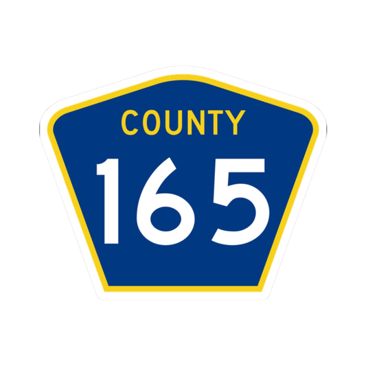 County 165 MN (Minnesota) (Road Sign) STICKER Vinyl Kiss-Cut Decal