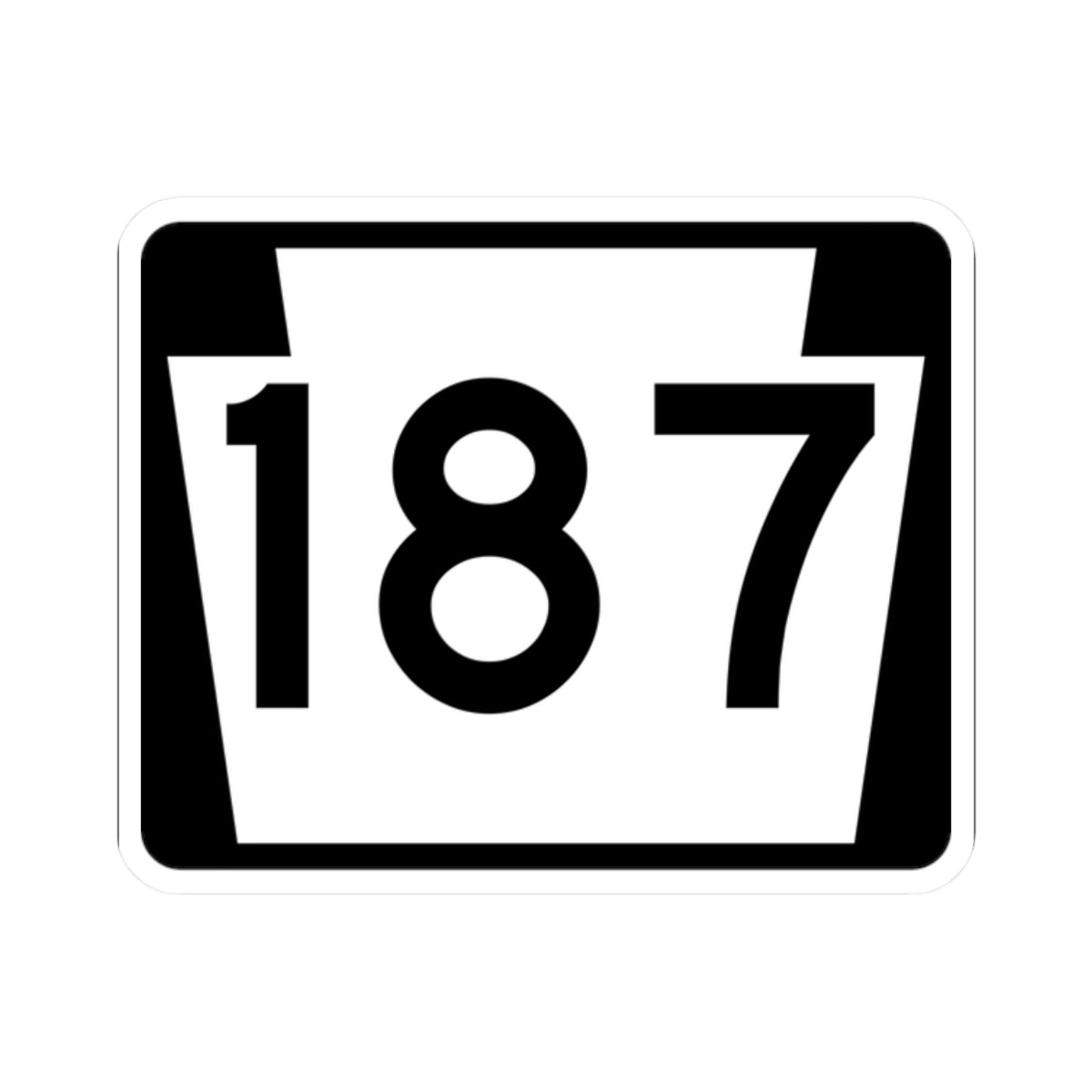 PA-187 (Pennsylvania) (Road Sign) STICKER Vinyl Kiss-Cut Decal