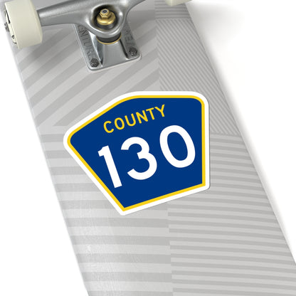 County 130 MN (Minnesota) (Road Sign) STICKER Vinyl Kiss-Cut Decal