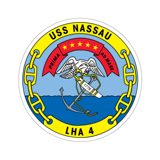 USS Nassau LHA 4 (U.S. Navy) STICKER Vinyl Kiss-Cut Decal