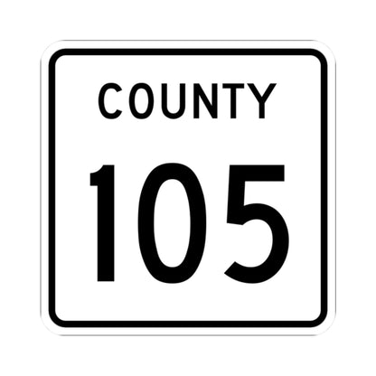 County 105 square (Minnesota) (Road Sign) STICKER Vinyl Kiss-Cut Decal