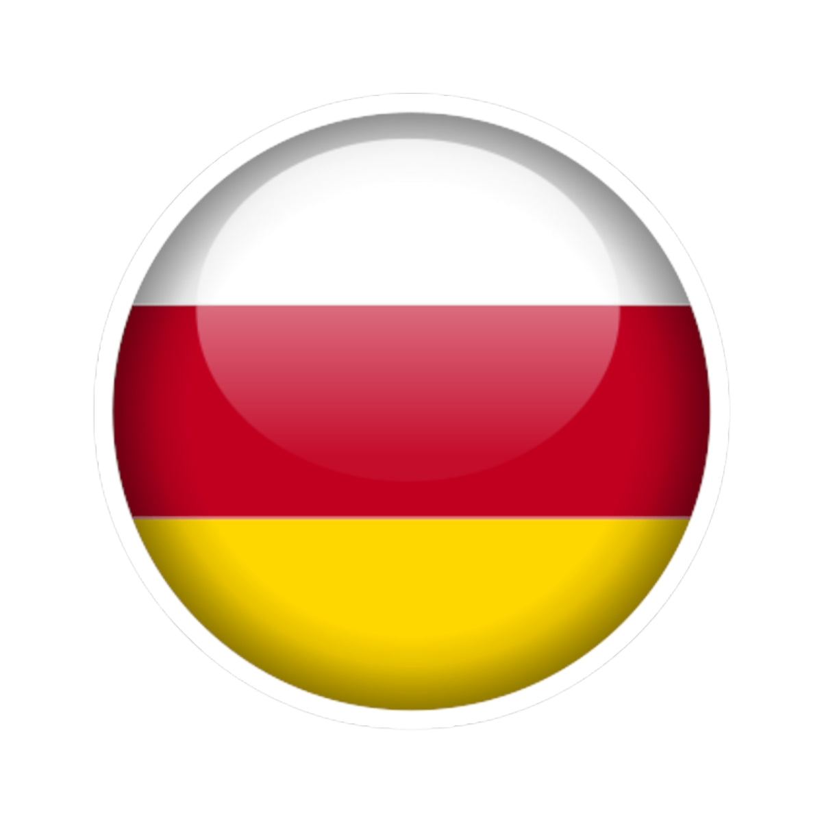 Flag orb North Ossetia (Russia) STICKER Vinyl Kiss-Cut Decal
