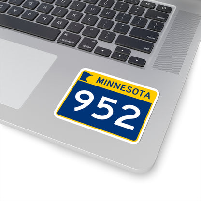 MN-952 wide (Minnesota) (Road Sign) STICKER Vinyl Kiss-Cut Decal