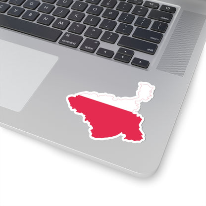 Flag-map of the Duchy of Warsaw (Poland) STICKER Vinyl Kiss-Cut Decal