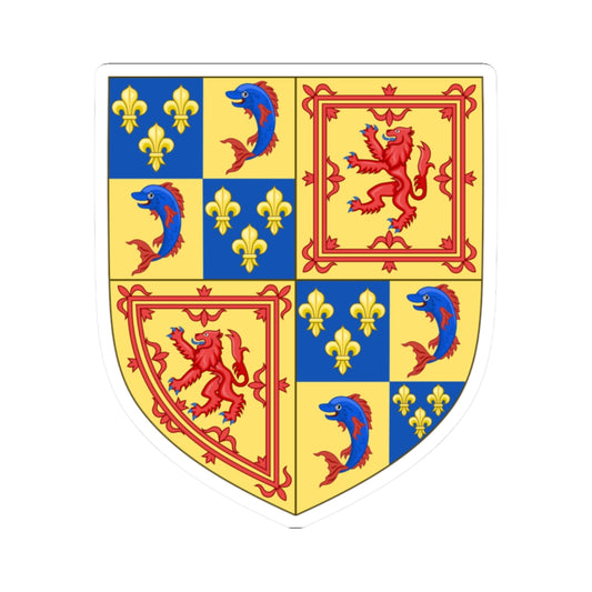 Arms of Francis Dauphin of France and King consort of Scots (Scotland) (Coat of Arms) STICKER Vinyl Kiss-Cut Decal
