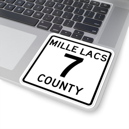 Mille Lacs County 7 MN (Minnesota) (Road Sign) STICKER Vinyl Kiss-Cut Decal