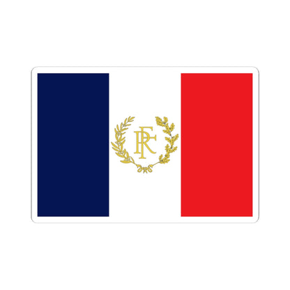 Flag of France with RF (France) STICKER Vinyl Kiss-Cut Decal