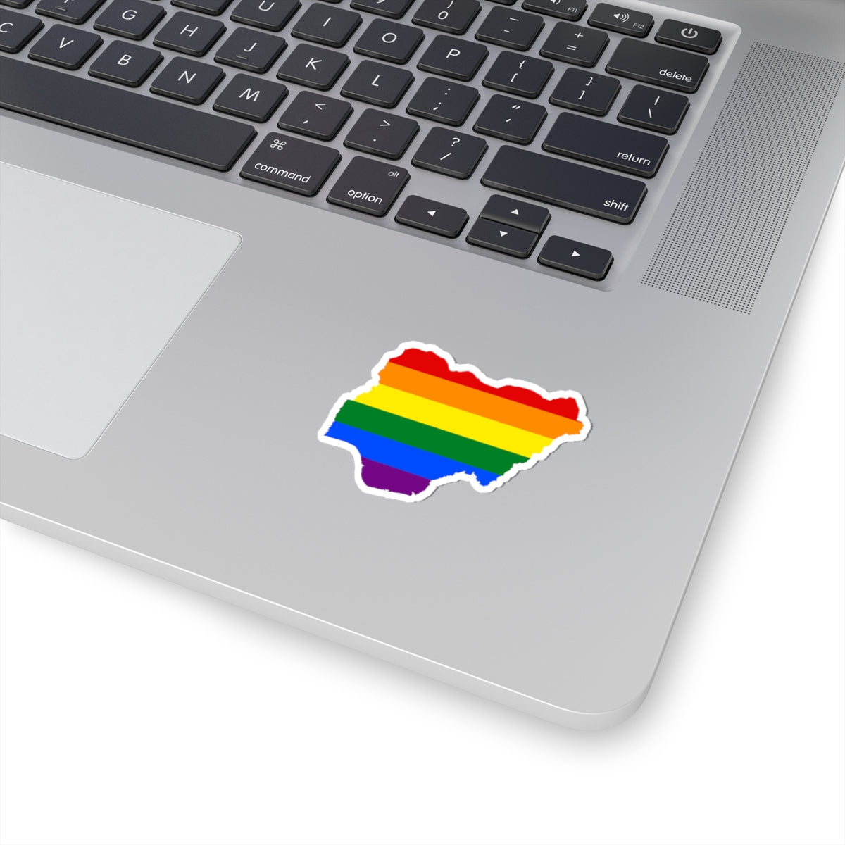 LGBT flag map of Nigeria (Niger) STICKER Vinyl Kiss-Cut Decal