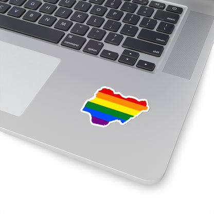 LGBT flag map of Nigeria (Niger) STICKER Vinyl Kiss-Cut Decal