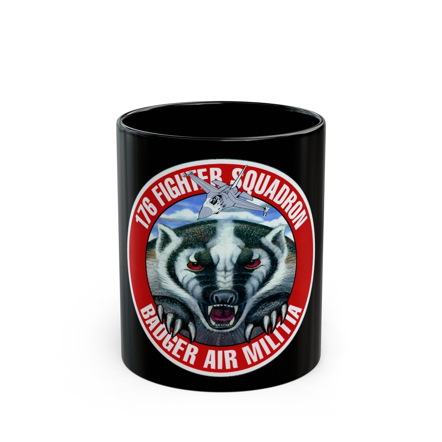 176th Fighter Squadron (U.S. Air Force) Black Coffee Mug-11oz-The Sticker Space