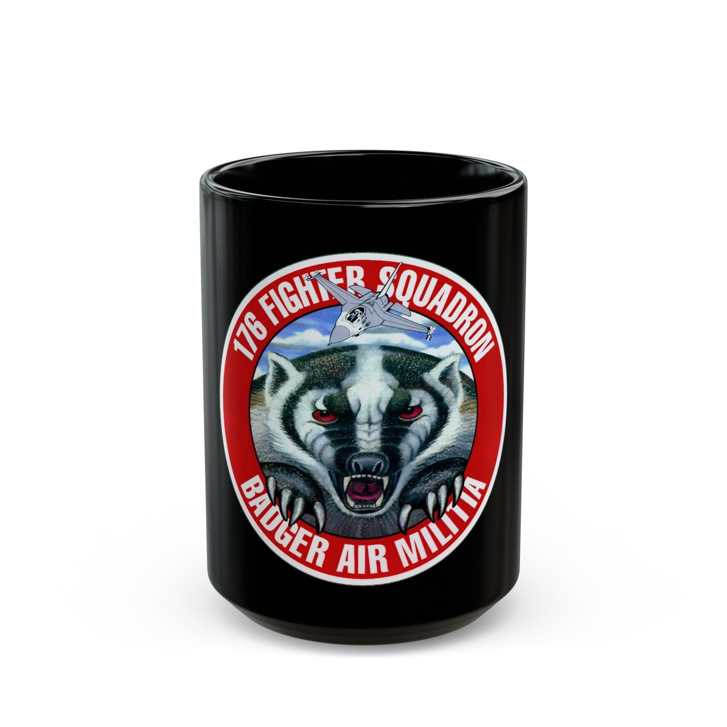 176th Fighter Squadron (U.S. Air Force) Black Coffee Mug-15oz-The Sticker Space