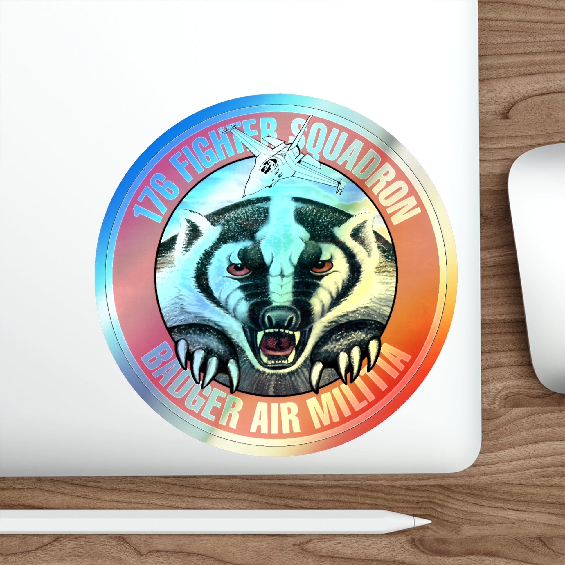 176th Fighter Squadron (U.S. Air Force) Holographic STICKER Die-Cut Vinyl Decal-The Sticker Space