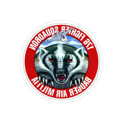 176th Fighter Squadron (U.S. Air Force) REVERSE PRINT Transparent Die-Cut STICKER 2 Inch Die-Cut Transparent - The Sticker Space