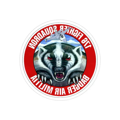176th Fighter Squadron (U.S. Air Force) REVERSE PRINT Transparent Die-Cut STICKER 3 Inch Die-Cut Transparent - The Sticker Space