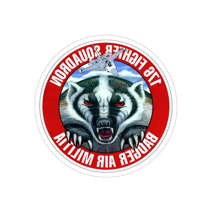 176th Fighter Squadron (U.S. Air Force) REVERSE PRINT Transparent Die-Cut STICKER - The Sticker Space