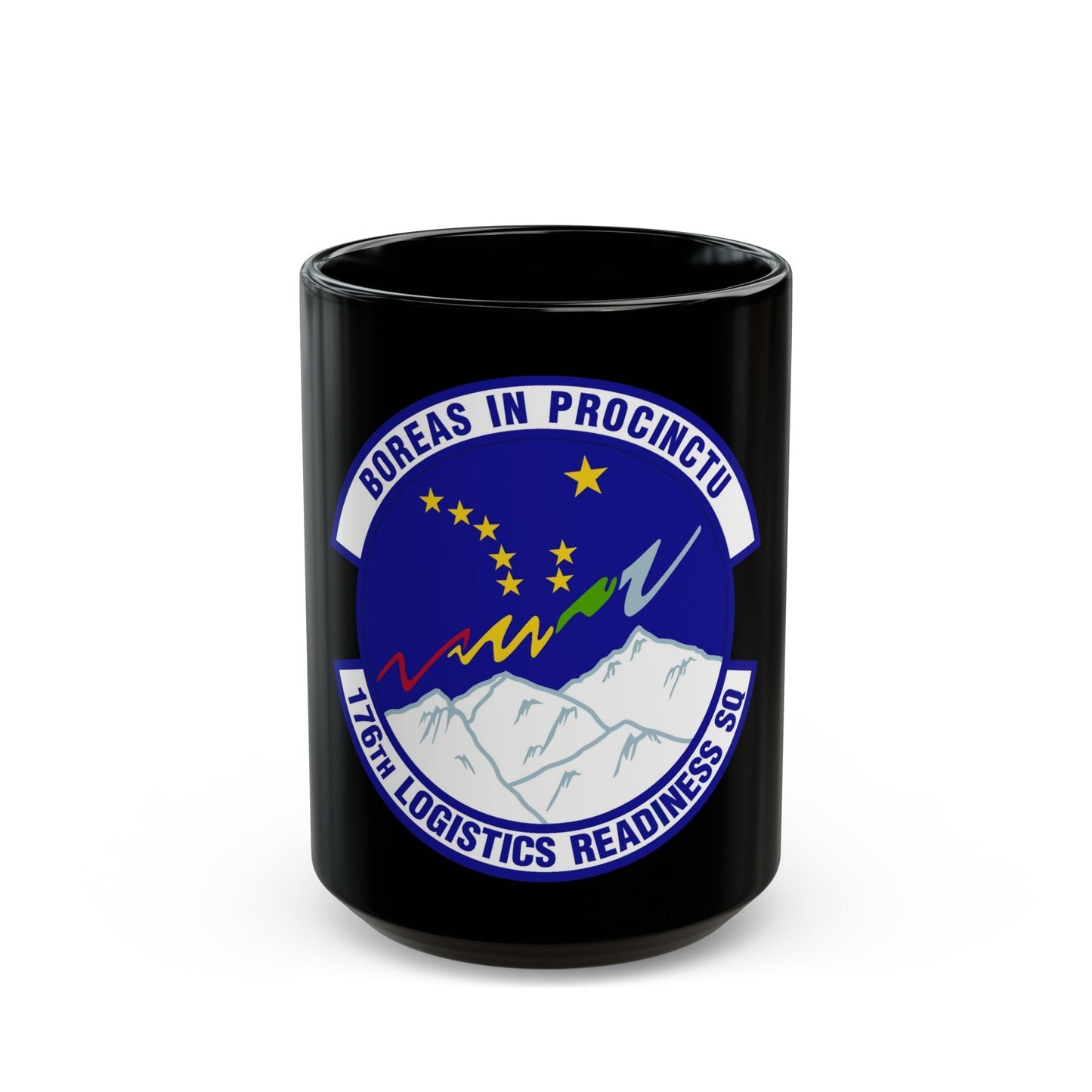 176th Logistics Readiness Squadron (U.S. Air Force) Black Coffee Mug-15oz-The Sticker Space