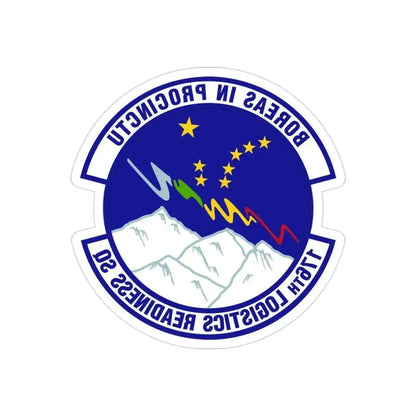 176th Logistics Readiness Squadron (U.S. Air Force) REVERSE PRINT Transparent Die-Cut STICKER 3 Inch Die-Cut Transparent - The Sticker Space
