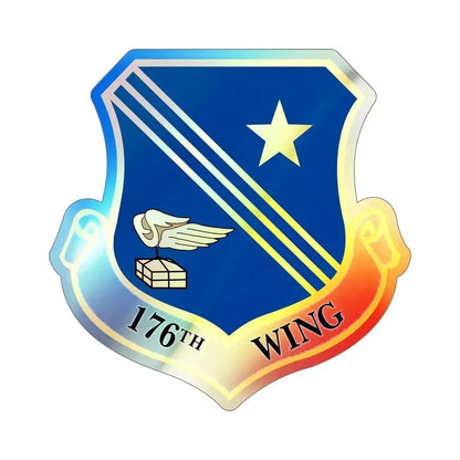 176th Wing (U.S. Air Force) Holographic STICKER Die-Cut Vinyl Decal 5 Inch Holographic - The Sticker Space