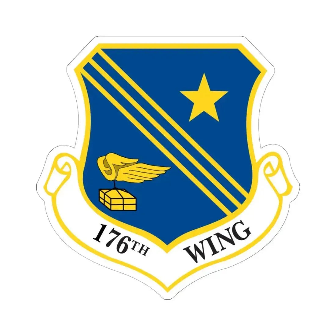176th Wing (U.S. Air Force) STICKER Vinyl Kiss-Cut Decal 6 Inch White - The Sticker Space