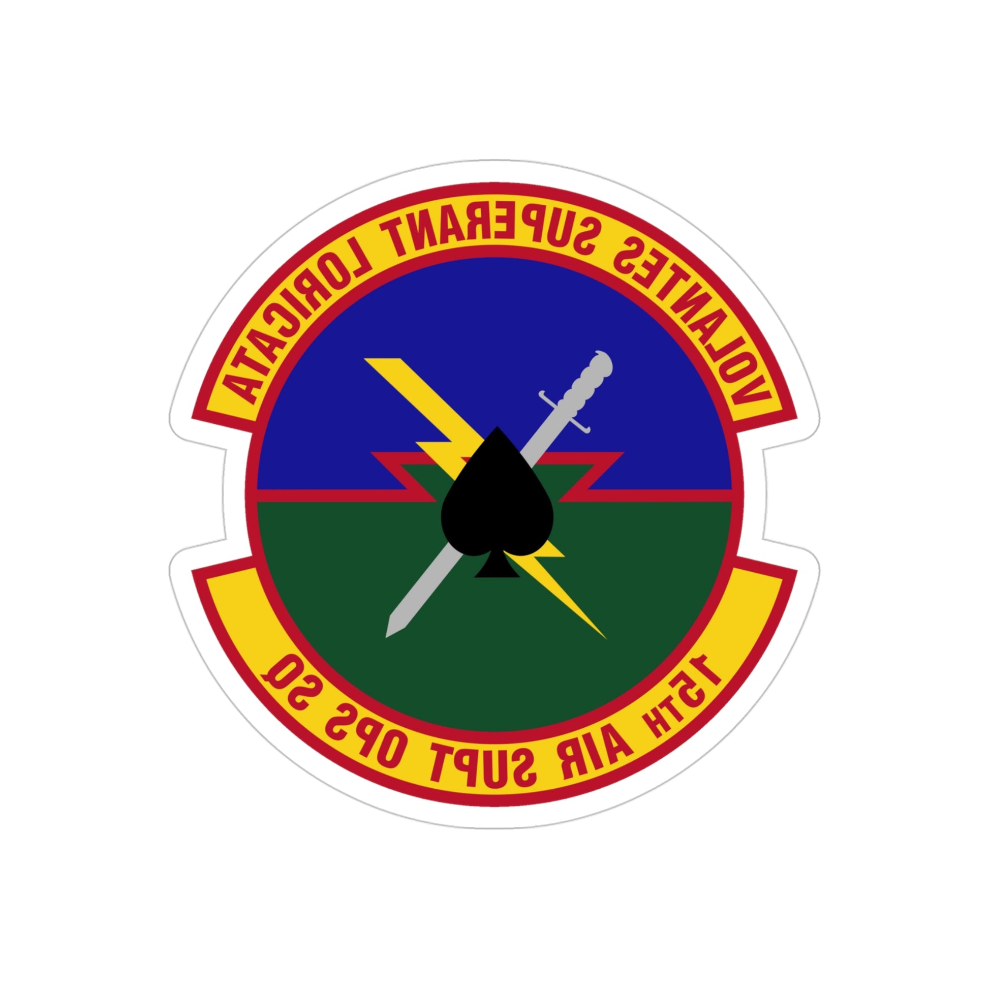 15 Air Support Operations Squadron ACC (U.S. Air Force) REVERSE PRINT Transparent STICKER-4" × 4"-The Sticker Space